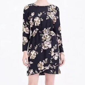 J Crew Faux Wrap Floral Dress Long Sleeves Knee Length Size 8P NWT
